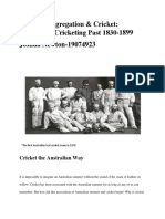 Sledging, Segregation & Cricket-Australia's Cricketing Past 1830-1899 (Final)
