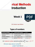 Numerical Methods: Week 1