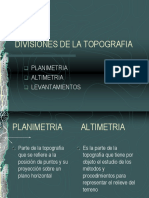 Divisiones de La Topografia