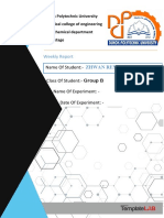 Weekly Report: Name of Student:-Class of Student: - Group B Name of Experiment: - Date of Experiment