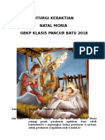 Liturgy Kebaktian Natal Moria GBKP Klasis Pancur Batu 2018