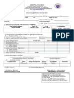 Equivalent Record Form: I. Educational Attainment and Civil Service Eligibility