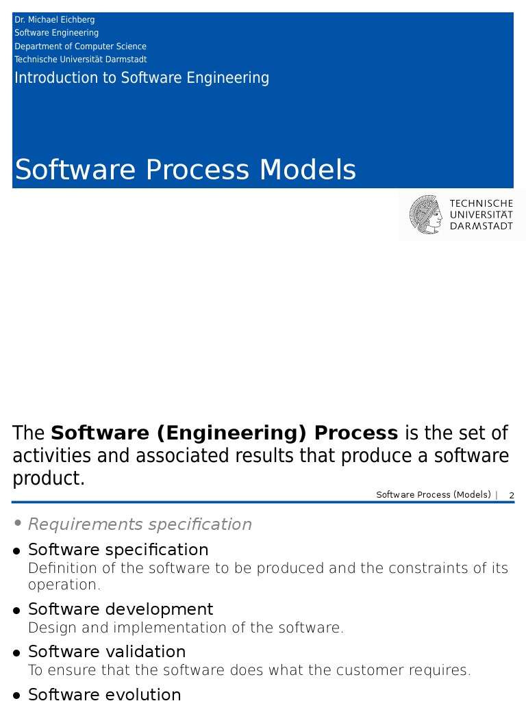 Software process models introduction to software engineering pdf