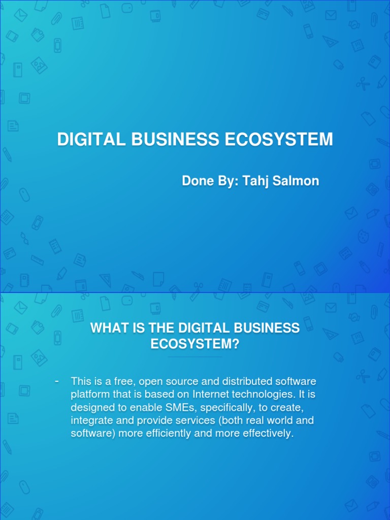 Digital Business Ecosystem Done By Tahj Salmon PDF
