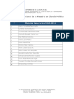 Generaciones Maestría Ciencia Política