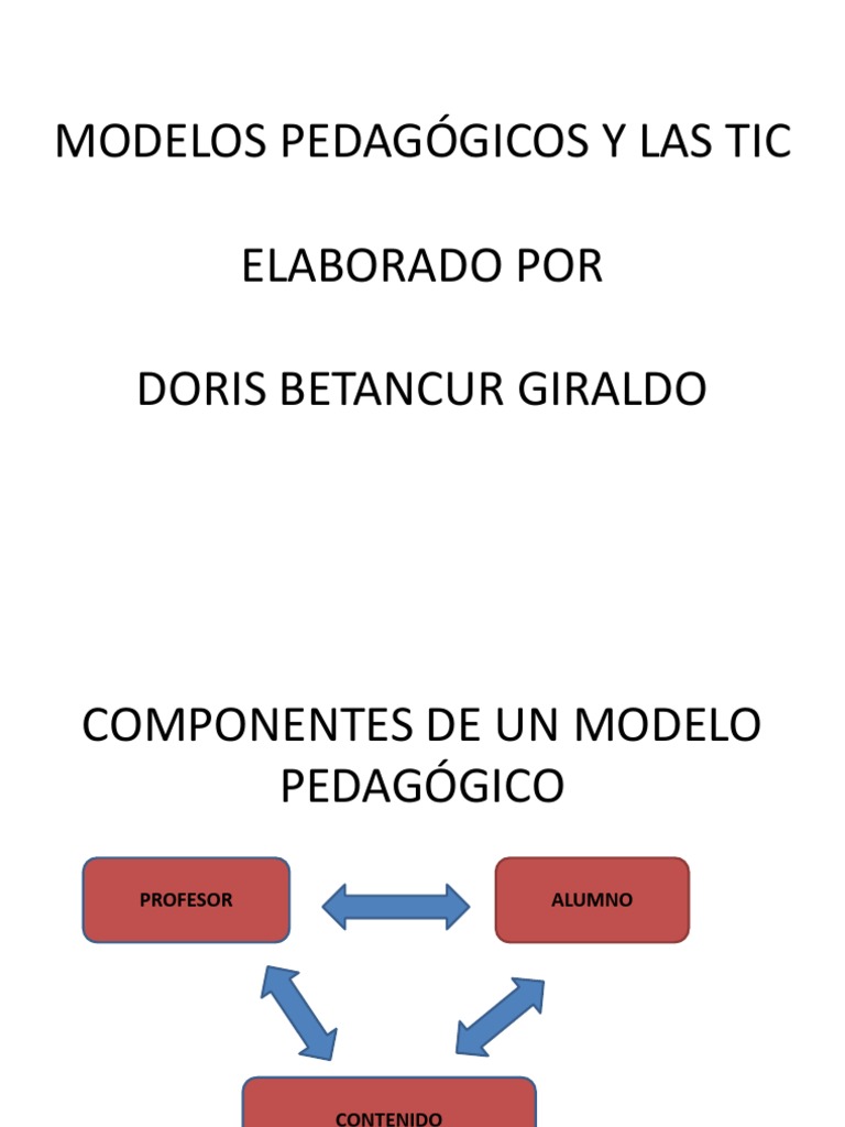 Modelos Pedagógicos y TIC en Educación | PDF | Constructivismo ...