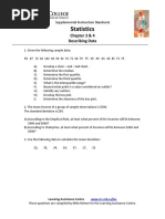 Statistics: Chapter 3 & 4 Describing Data