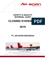 Closing Evidences 2016: Safety & Quality Internal Audit