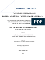 Propiedades Psicométricas de La Escala de Felicidad de Lima en Docentes de Las Instituciones Educativas Estatales de Nuevo Chimbote - 2019