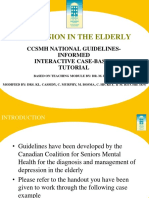 Depression in The Elderly: CCSMH National Guidelines-Informed Interactive Case-Based Tutorial