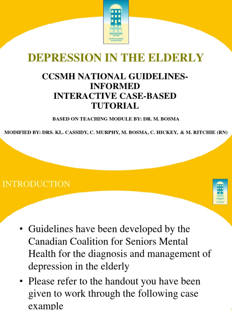 Guidelines for Elderly Depression Care | PDF | Major Depressive ...