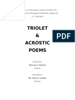 Triolet & Acrostic Poems