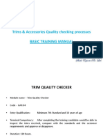 Trims & Accessories Quality Checking Processes Basic Training Manual