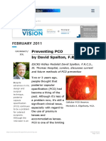Ffebruary 2011 EBRUARY 2011: Preventing PCO by David Spalton, F.R.C.S