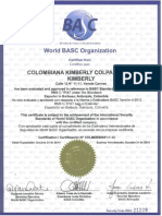Certificado Basc Ckc 2014 - 2015