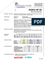 Daiko SF 82: Data Sheet N. 1011 Mig, Tig & Saw Wire