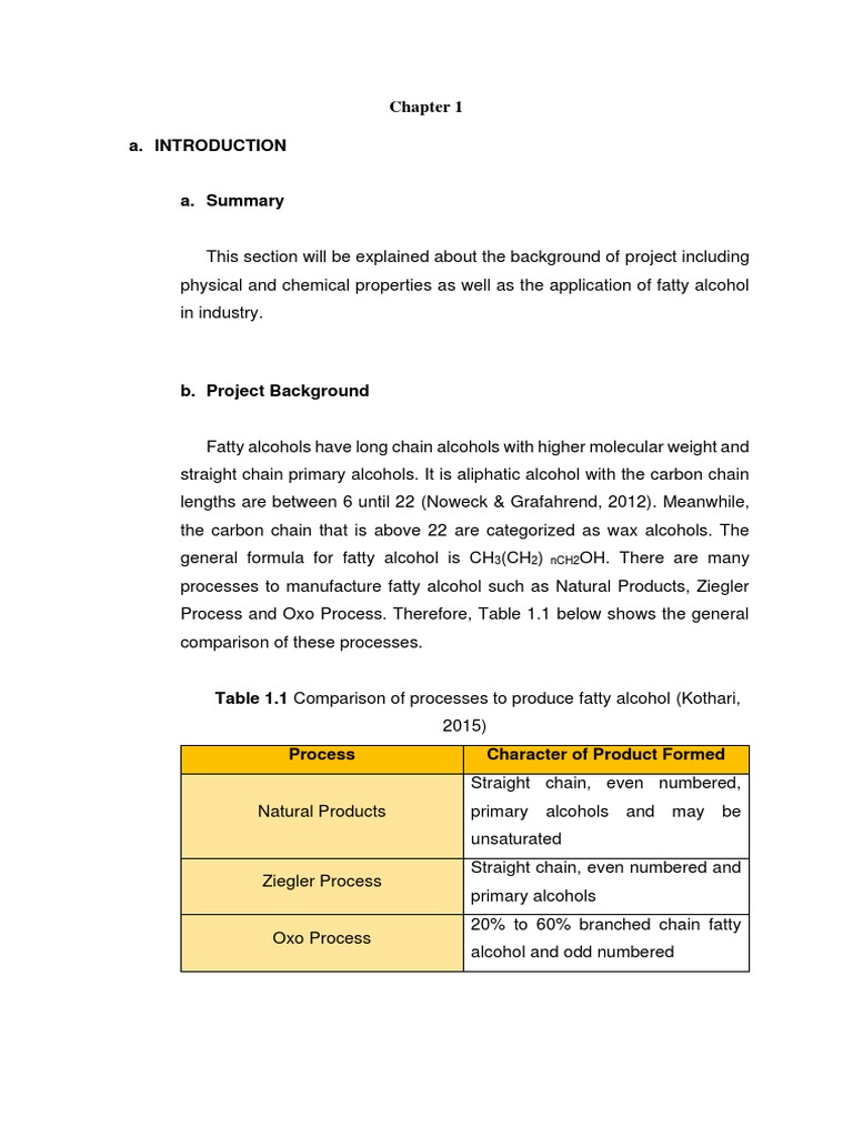 Overview of Fatty Alcohol Properties and Applications | PDF | Fatty ...