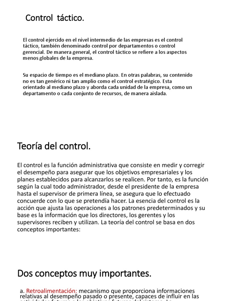 Control Tactico | PDF | Planificación | Presupuesto