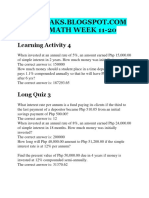 GenMath Week 11-20 Learning Topics and Quizzes