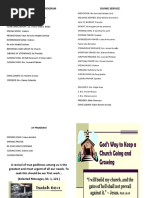 AY Society Sabbath Program Outline | PDF | Christian Movements | Adventism