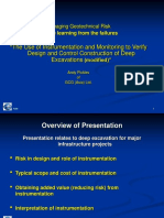 The Use of Instrumentation and Monitoring To Verify Design and Control Construction of Deep Excavations