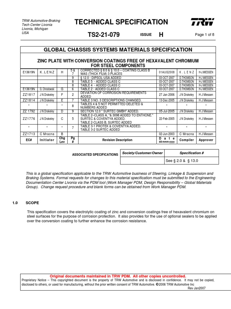 TS2!21!079 H PLating Standards PDF Corrosion Materials