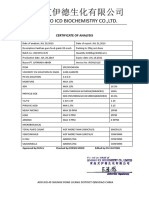 Qingdao Icd Biochemistry Co.,Ltd.: Certificate of Analysis