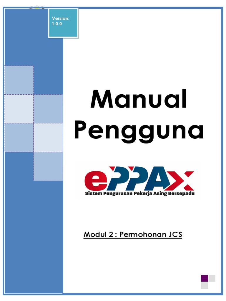 Manual Pengguna EPPAx Modul PermohonanJCS | PDF