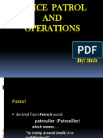 Police Patrol AND Operations: By: FMB