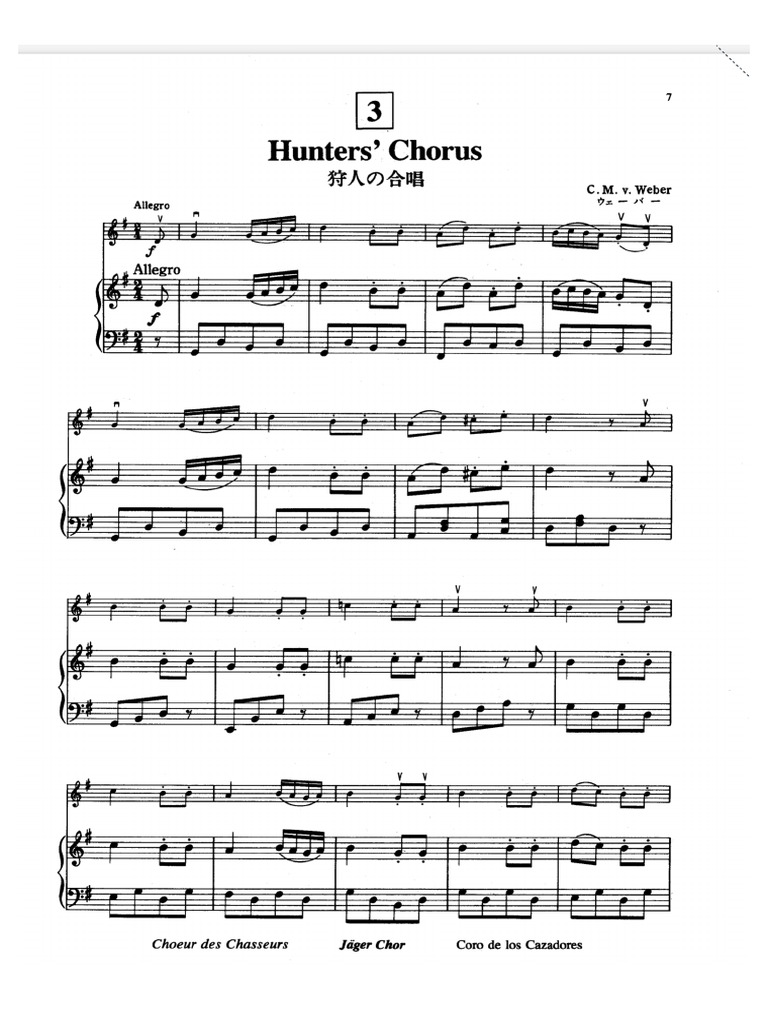 Piano Hunter Chorus Suzuki 2 PDF