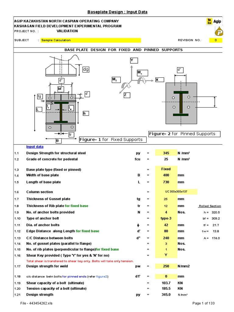 Base Plate Design Specifications | PDF | Structural Steel | Civil ...