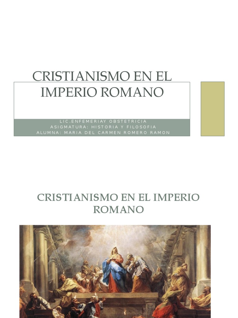 Cristianismo en el Imperio Romano | PDF | imperio Romano | Constantino ...