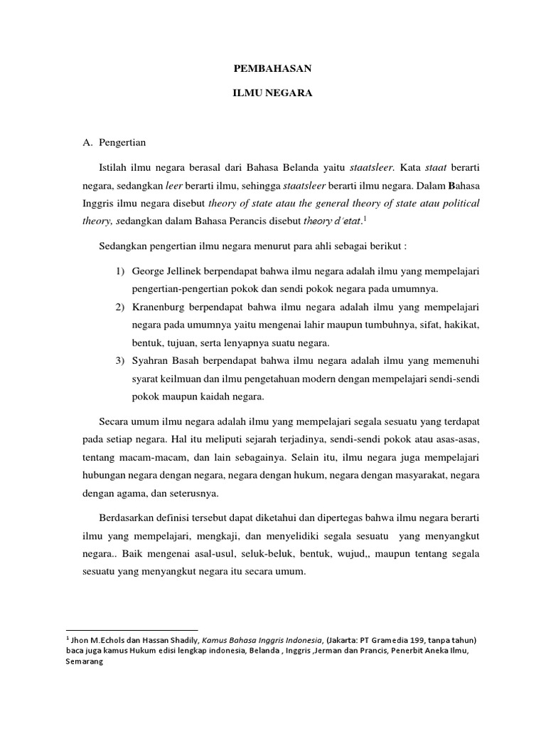 Theory Sedangkan Dalam Bahasa Perancis Disebut Theory D Etat