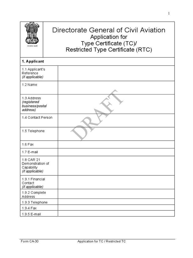 CAR 21 - CA Forms | PDF | Aeronautics | Aerospace Engineering