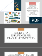 Different Trends That Influence The Air, Cruise and Land Transport of The Philippines