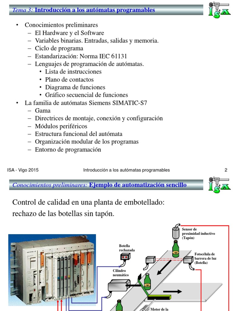 ISA - Vigo 2015 Introducción A Los Autómatas Programables 2 | PDF ...