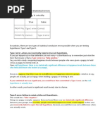 Type 1 and Type 2 Errors