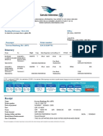 Electronic Ticket Receipt: Itinerary