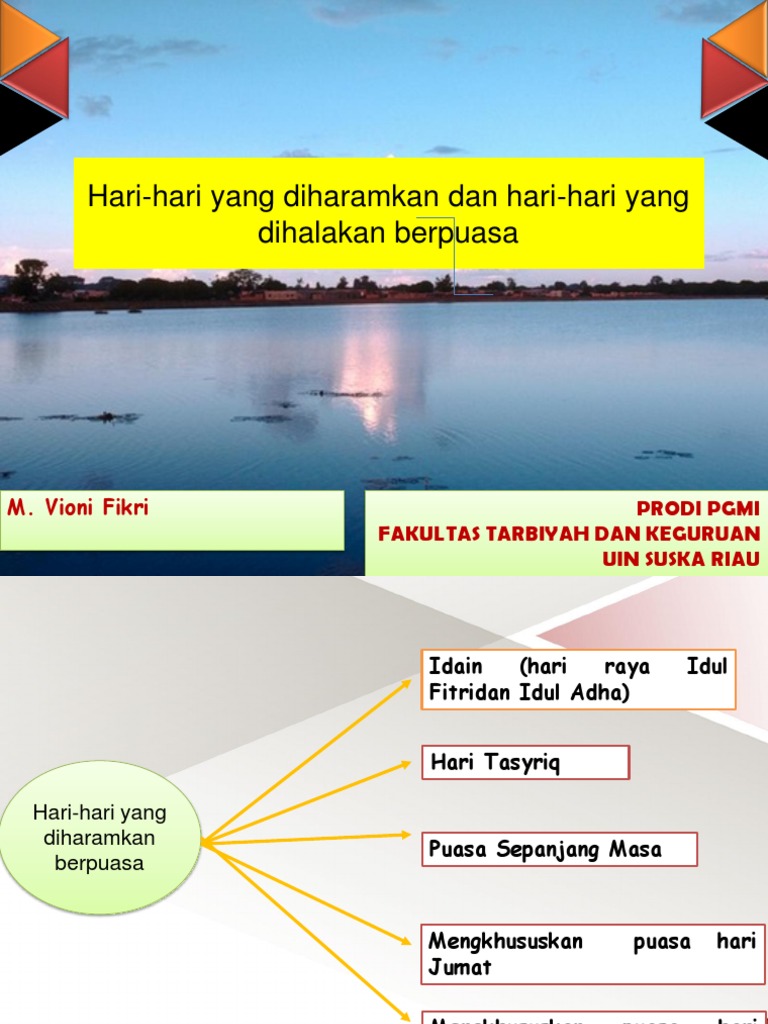 Hari Hari Yang Diharamkan Dan Hari Hari Yang Dihalakan Berpuasa