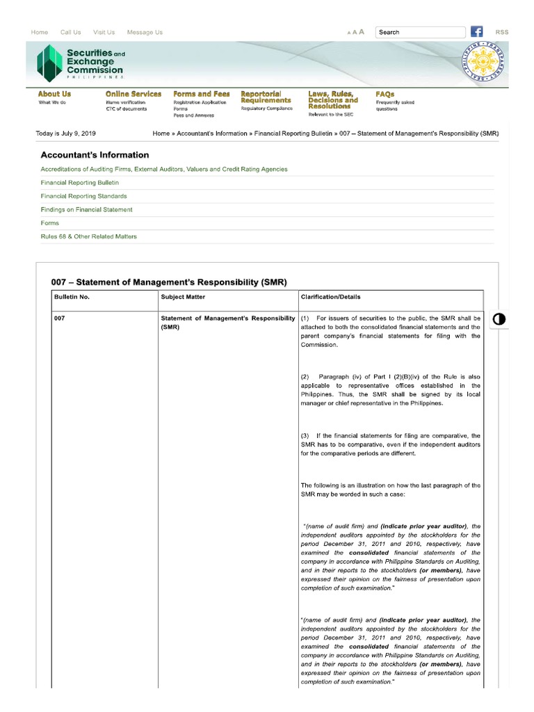 SEC - SMR With 2 Different Auditors | PDF
