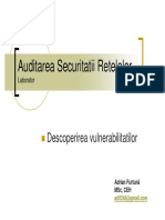 Auditarea Securitatii Retelelor: Descoperirea Vulnerabilitatilor