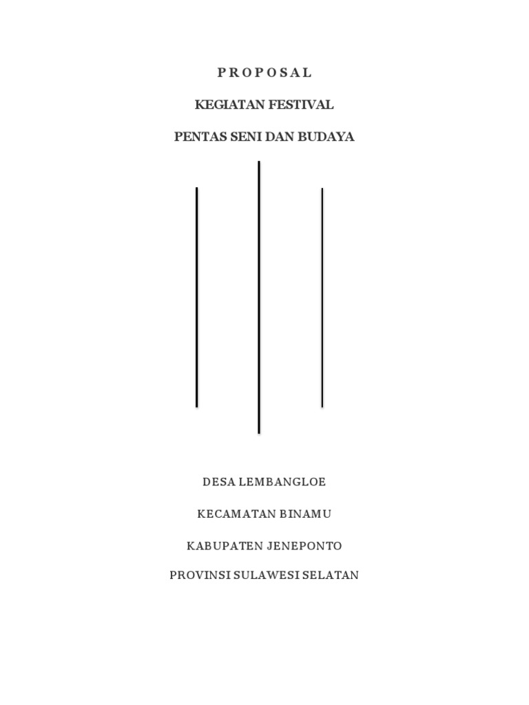 Contoh Proposal Permintaan Dana Kegiatan Festival Pentas Seni Dan Budaya