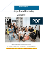 Homestay Program Details 2019