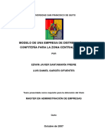 Modelo de Una Empresa de Distribución de Confitería para La Zona Central Del País