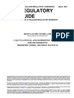 NRC Guide on Calculating Pressure Vessel Neutron Fluence