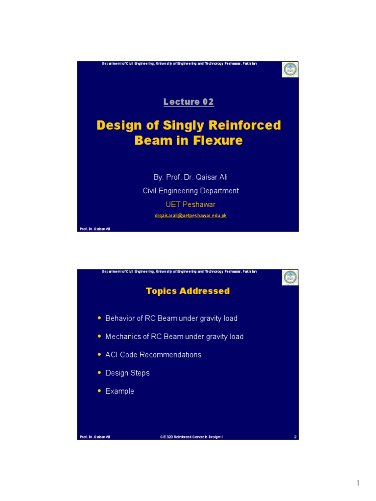 Design of Singly Reinforced Beam | PDF | Deformation (Engineering ...