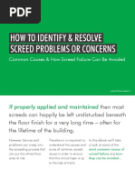 Flowcrete India How to Identify and Resolve Screed Problems August 2018