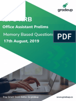 Ibps RRB Office Assistant Prelims Exam Analysis 2019 71