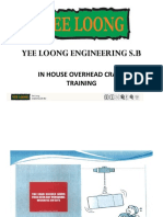 Yee Loong Engineering S.B: in House Overhead Crane Training