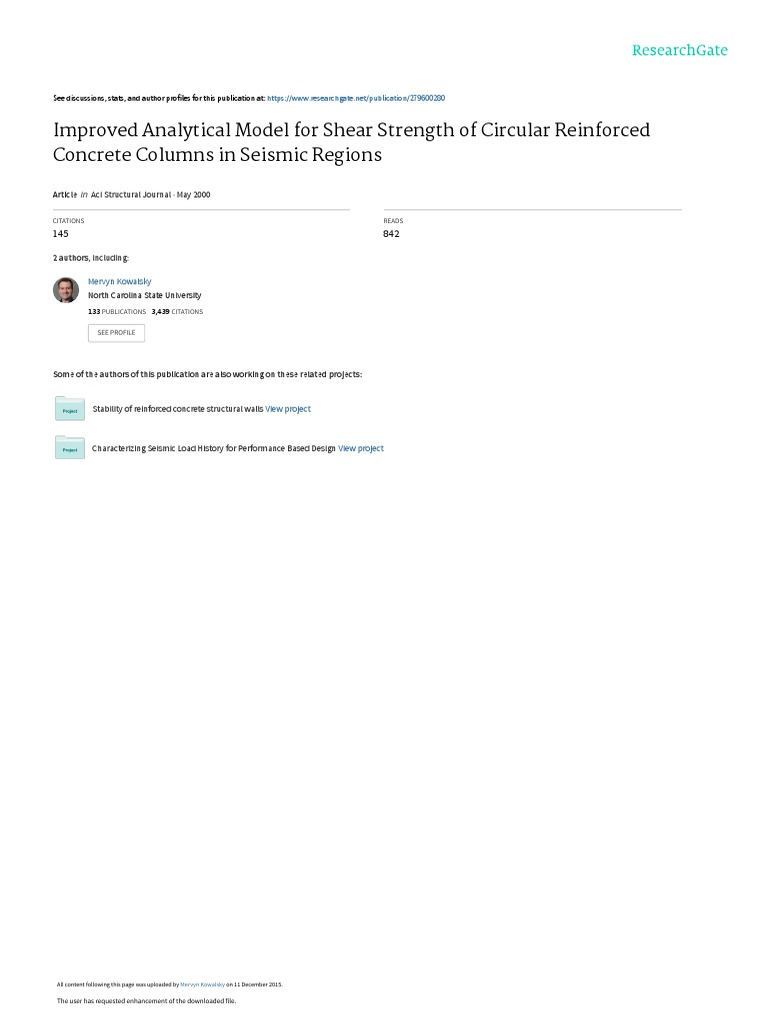 Aci Structural Journal PDF Strength Of Materials Fracture